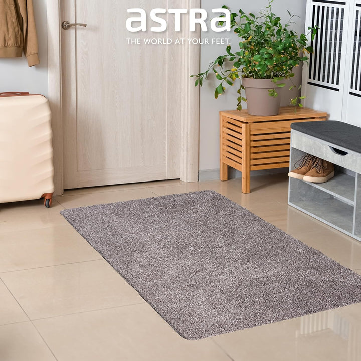 Astra Schmutzfangmatte innen waschbar 80x120 cm – Sauberlaufmatte grau 100% Baumwolle Türmatte - Ent