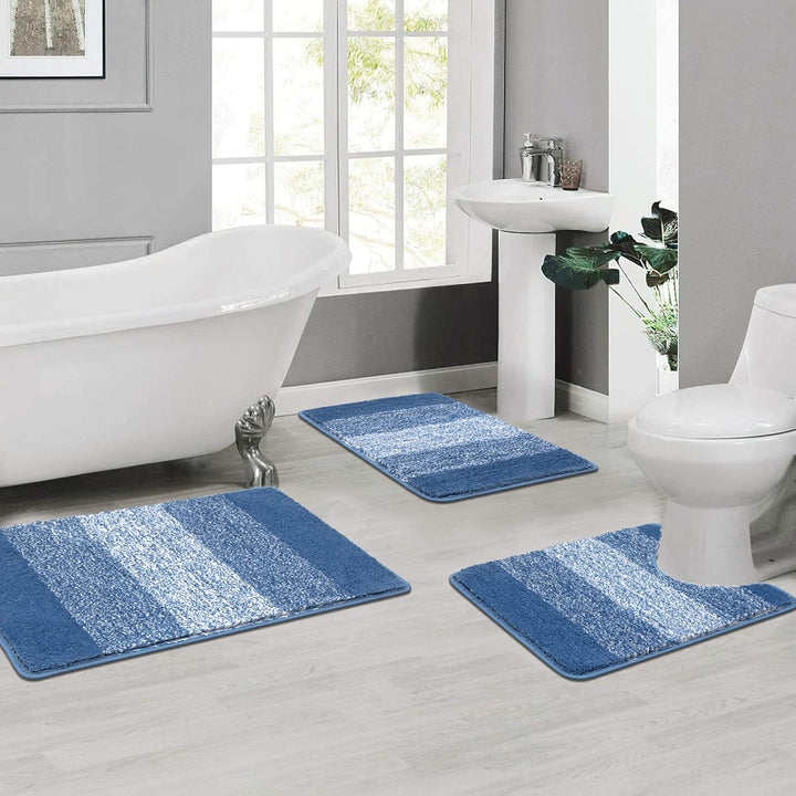 Enyhom Badteppich Set 3 Teilig Weich Hochflor Duschteppich Badematte Toilettenmatte Maschinenwaschba