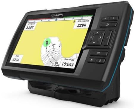 Garmin Striker Vivid 4 cv, einfach zu bedienender 10,2 cm Farb-Fischfinder und Sonar-Transducer, leb