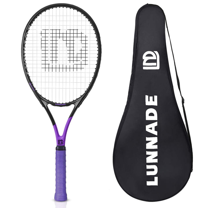 LUNNADE Tennisschläger für Erwachsene, 27 Zoll Leicht Tennisschläger mit Hülle, Geeignet für Damen H