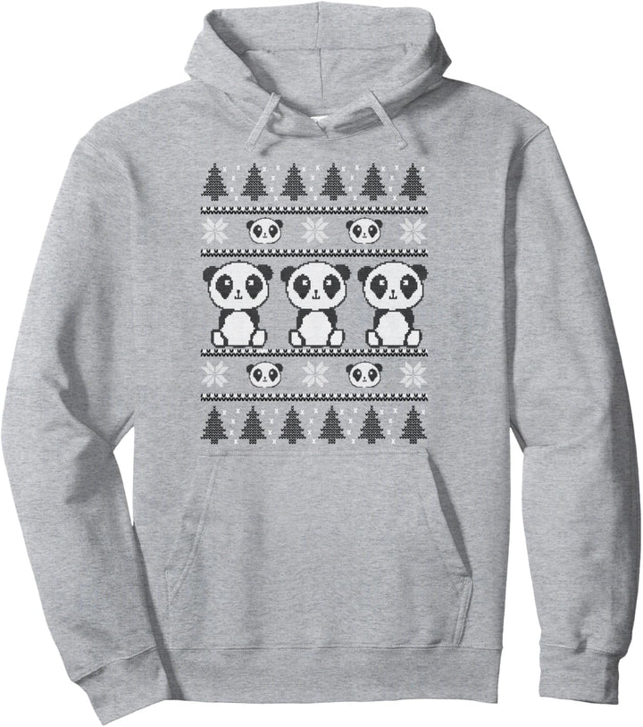 Ugly Christmas Panda Pullover Hoodie