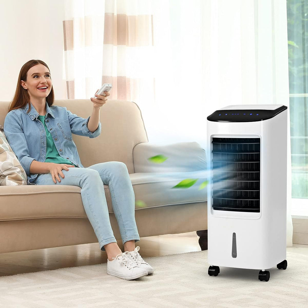 GOPLUS 4 in 1 Luftkühler mit Wasserkühlung, mobiler Ventilator mit 3 Modi & 3 Sufen, 7L Wassertank,