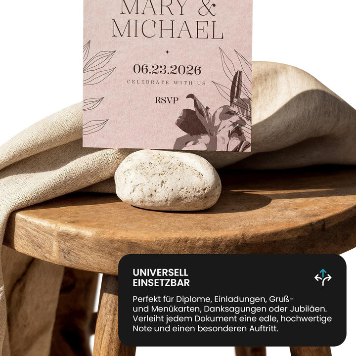Netuno 100x Marmorkarton Beige DIN A4 29,7 x 21 cm 180g Aster Laguna Light Brown effektvolles Marmor