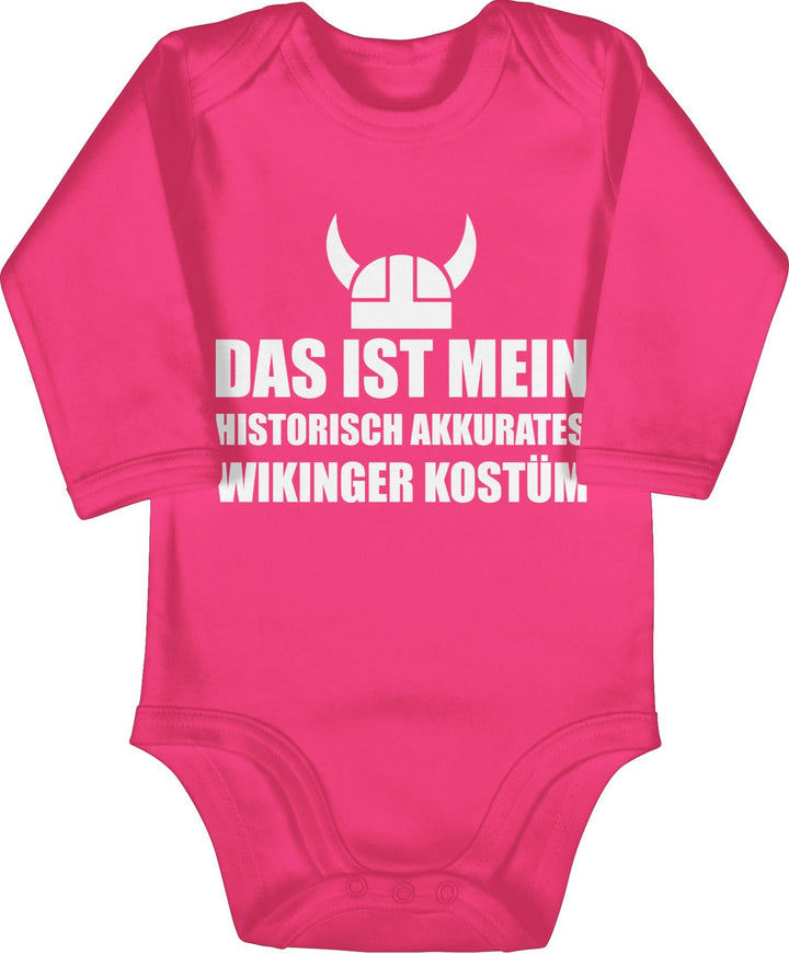 Shirtracer - Baby Body langarm Mädchen Junge - Karneval & Fasching - Das ist mein Wikinger Kostüm Vi