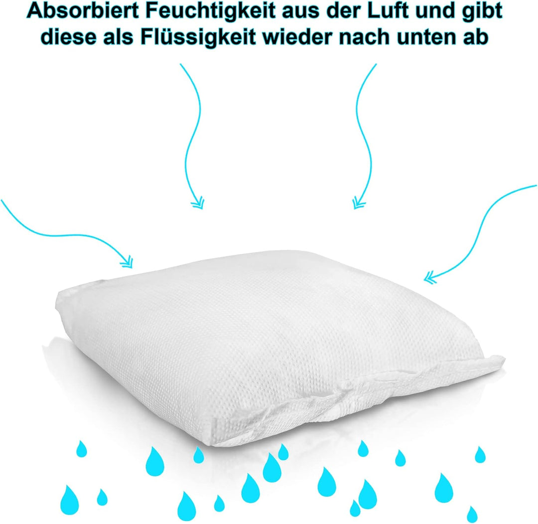 BigDean 12 x 400g Luftentfeuchter Nachfüllpack Feuchtigkeits-Stopper Nachfüll-Beutel Granulat Vliesb