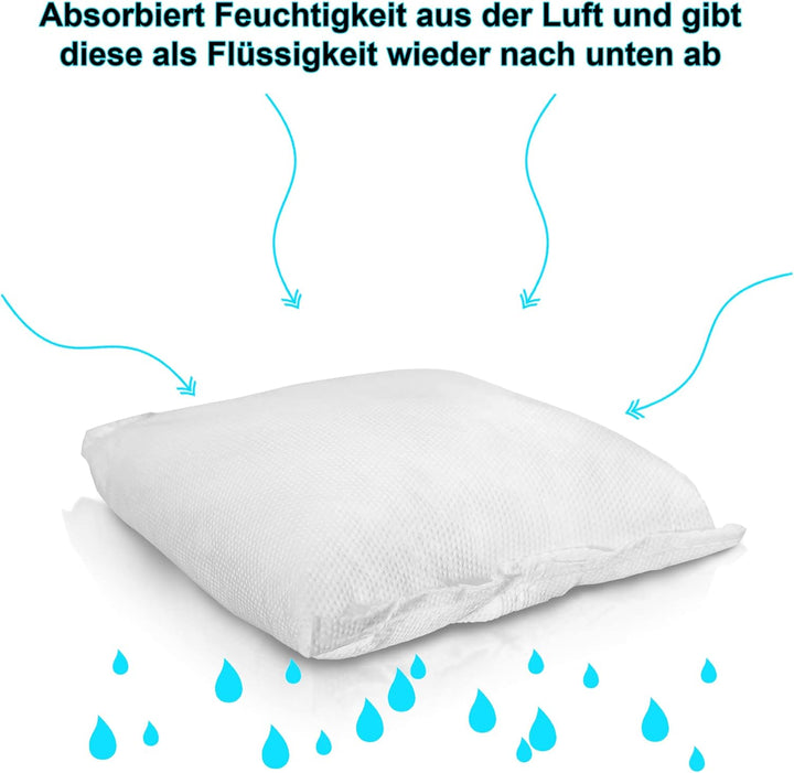 BigDean 12 x 400g Luftentfeuchter Nachfüllpack Feuchtigkeits-Stopper Nachfüll-Beutel Granulat Vliesb