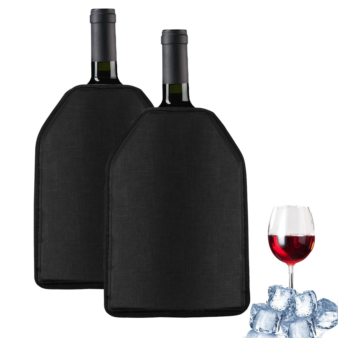 2er-Set Weinkühler Manschette - Kühlmanschette für Wein, Sekt, Champagner & Flaschen - Universeller