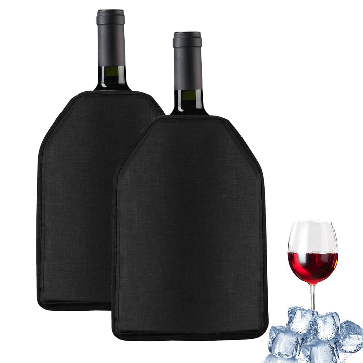 2er-Set Weinkühler Manschette - Kühlmanschette für Wein, Sekt, Champagner & Flaschen - Universeller