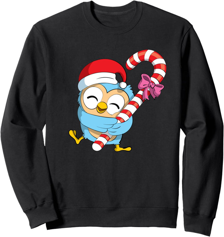 Niedliche Weihnachten Weihnachtsmann Eule Sweatshirt