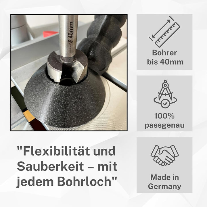 Saugrüssel Absaugung passend für Bosch PBD40 u.Ä. | Komplett mit 10 Gelenken | Passend für viele Mod