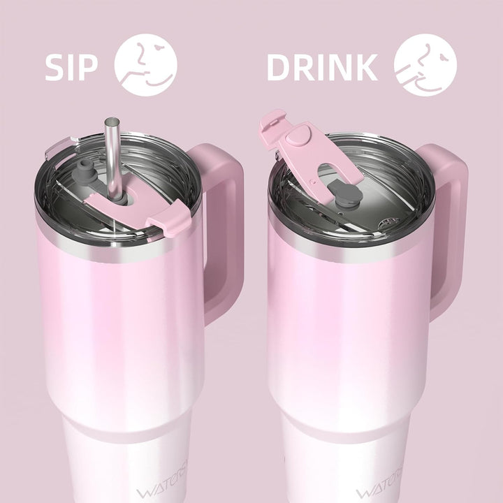 WATERSY 40oz Kaffeebecher to Go Thermobecher Doppelwandiger Edelstahl Vakuum Auslaufsicher Trinkbech