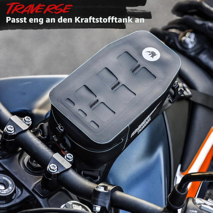 Rhinowalk Motorrad Tankrucksack Wasserdicht Hartschale Erweiterbar 2L Sitz Aufbewahrungstasche Tasch