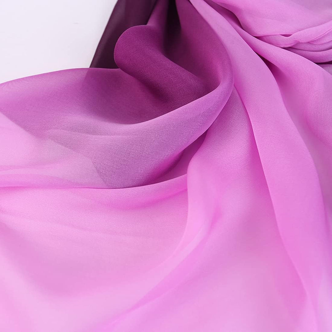 Seide DamenSchal Tie-Dye SeidenStola Farbverlauf Batik 180/110 5 Dunkel Violett, 180/110 5 Dunkel Vi