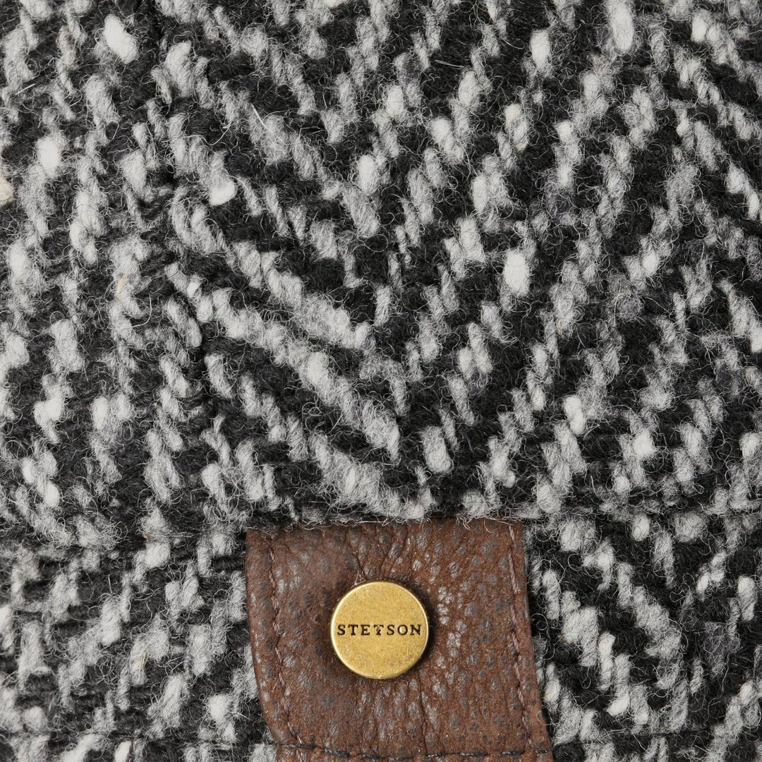 Stetson Herren Schurwoll-Fischgräten-Hutteras-Mütze 61 Schwarz