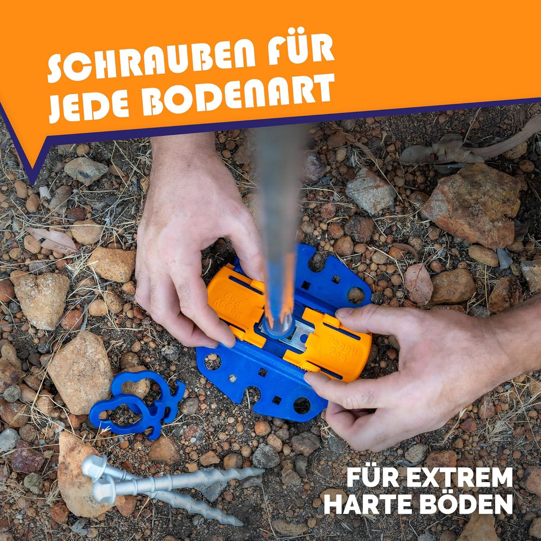 Peggy Peg – Markisenbefestigung Set mit Fix&Go Anker-Platten 2.0 & diversen Schraubheringen – Bodenh