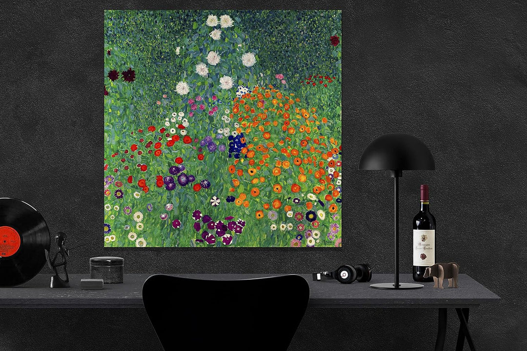 Blumengarten von Gustav Klimt Leinwandbilder Wandkunstdrucke Wohnkultur Hängende Fotos Impressionism