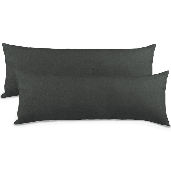 aqua-textil Classic Line Kissenbezug 2er-Set 40 x 200 cm anthrazit grau Baumwolle Seitenschläferkiss
