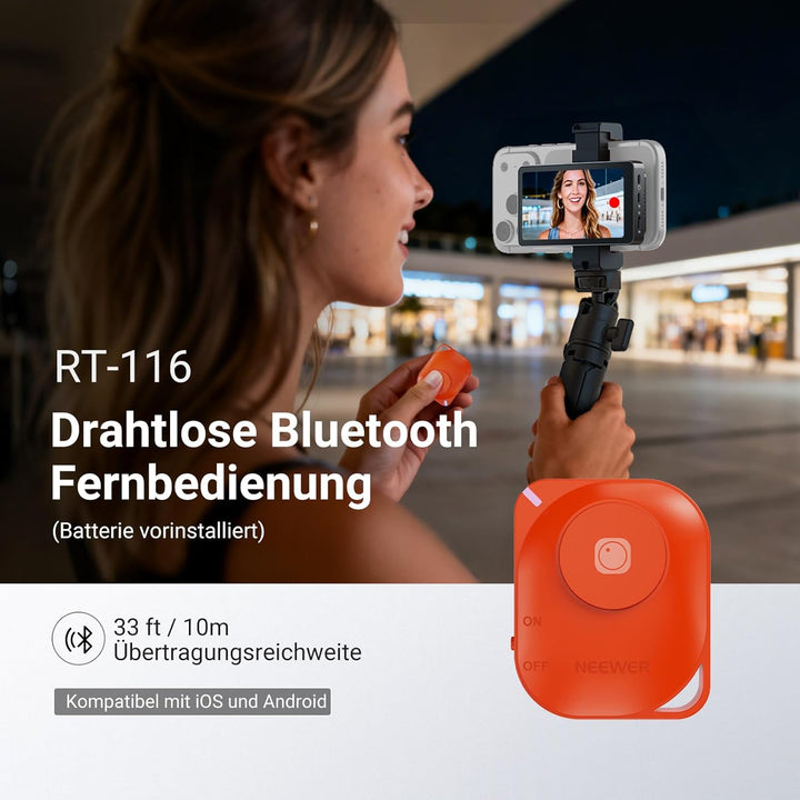 NEEWER 4" Monitor Selfie Handy Vlogging kompatibel mit iPhone, 500nit 1080x540p, kabelloser Monitor