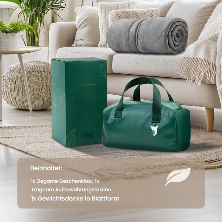 Gewichtsdecke 3,2 kg für Erwachsene - Tiefschlaf und bessere Erholung - Kuscheldecke aus Kristallsam