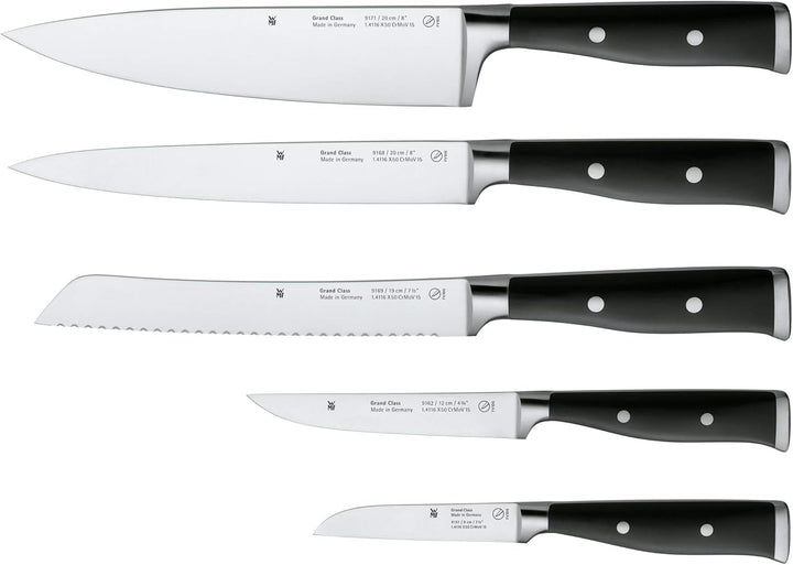 WMF Grand Class Messerset 5teilig, Made in Germany, 5 Messer geschmiedet, Küchenmesser, Performance