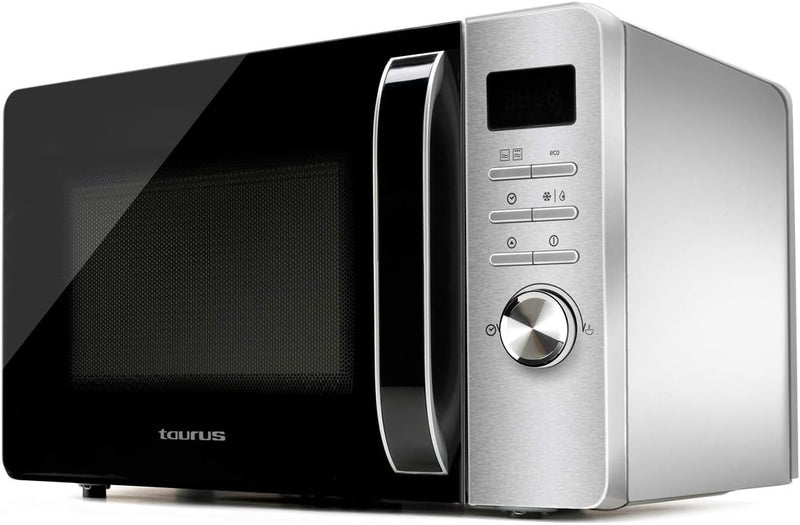 Taurus Fastwave 23L Digitale Mikrowelle – Eco-Modus, 800 W, Grill 900 W, Auftauen, Multicook, QuickS