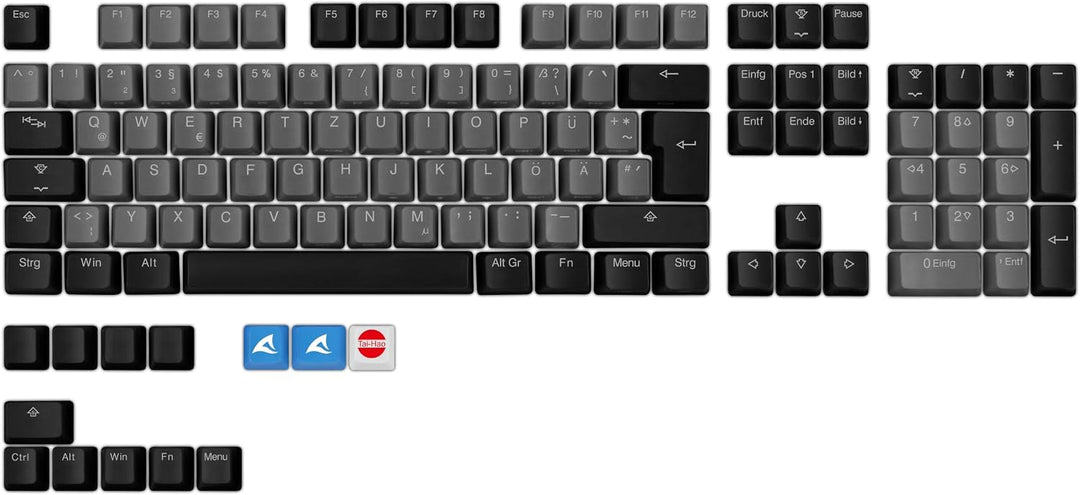 Sharkoon Skiller SAC20, Tastenkappenset aus PBT-Kunststoff, ISO DE 115