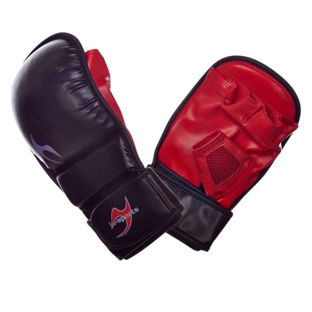 Ju-Sports MMA Handschuhe Allround - Stabiler Sparring Handschuh mit V-Einschnitt, Daumenschutz & Han
