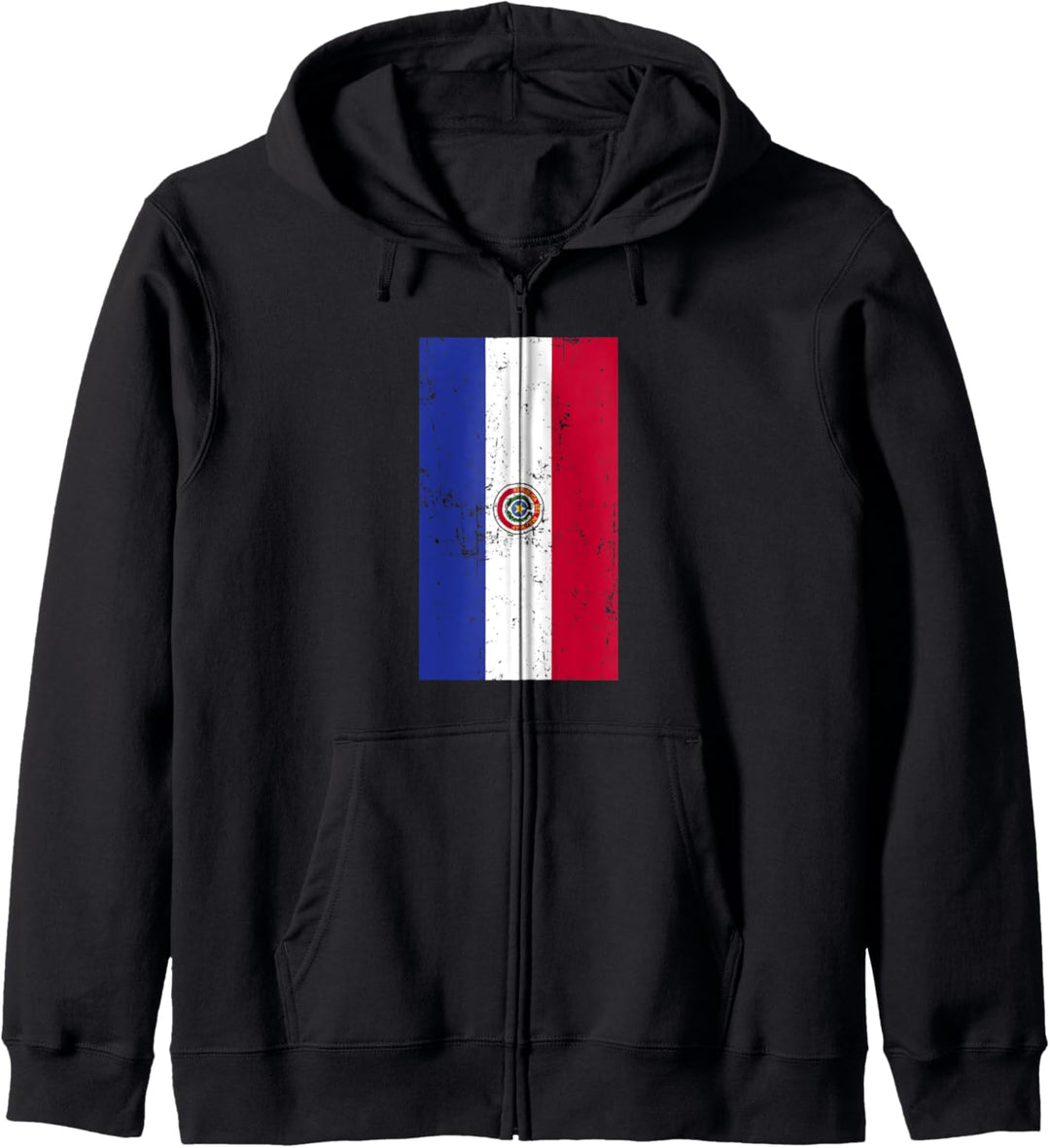 Paraguay South America Asunción Distressed Flag Kapuzenjacke