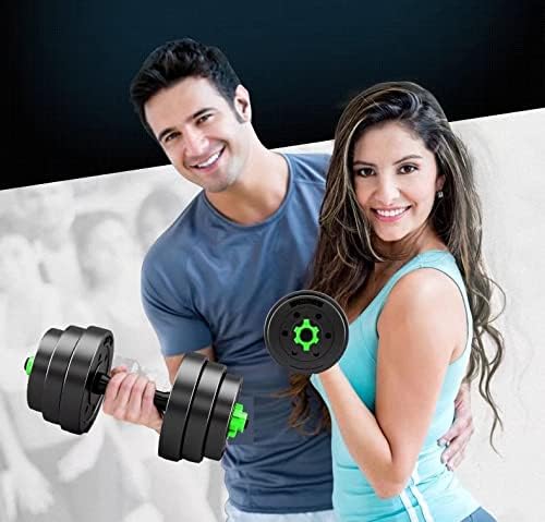 BCBIG hanteln set, Kurzhanteln Verstellbar,2er Kunststoff Hantelset,Kurz Lang Dumbbell,Einstellbar H