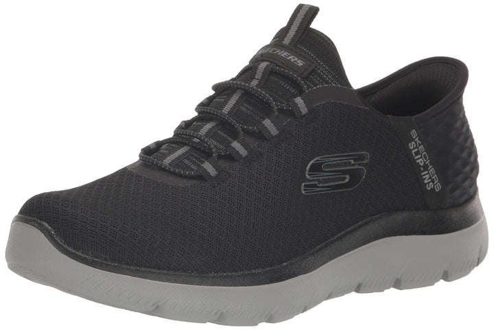 Skechers Herren Summits High Range Sneakers 39 EU Weit Black Mesh Charcoal, 39 EU Weit Black Mesh Ch