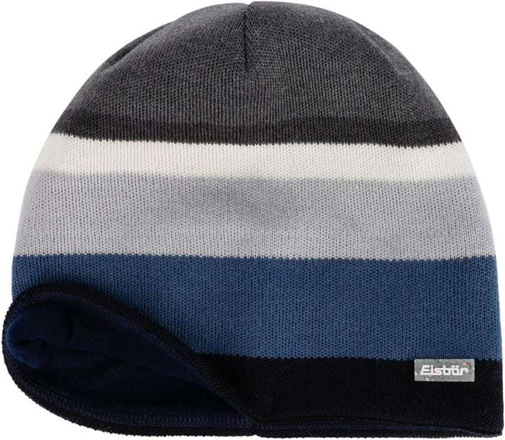 Eisbär Miron 2.0 Beanie Strickmütze Wintermütze Streifenmütze Skimütze Damen/Herren - Made in Austri