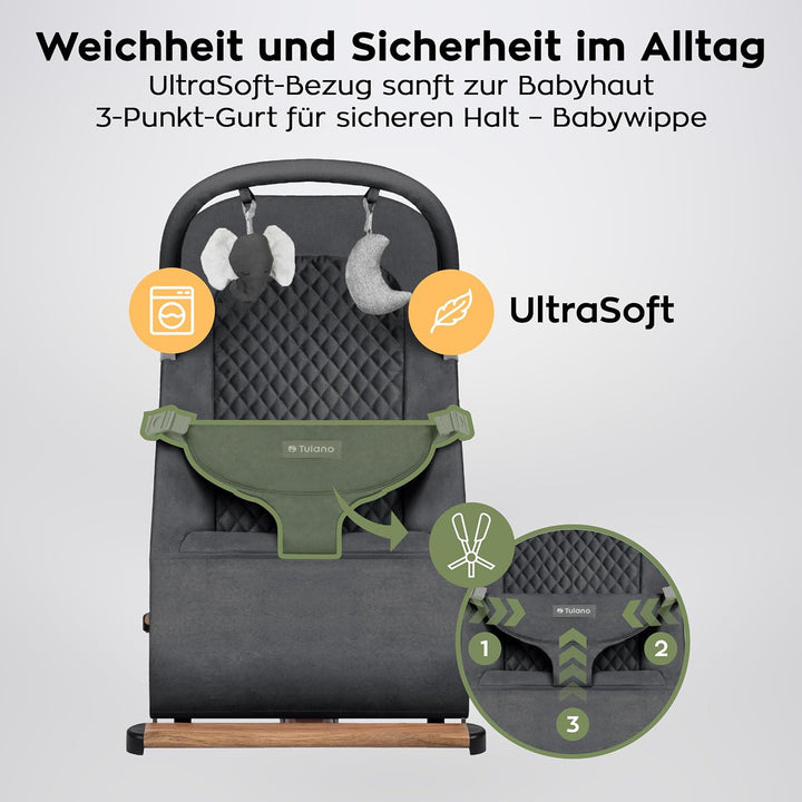 Maximales Gewicht 9 kg - Spielbogen - 3-Punkt-Gurt - Zusammenklappbar - Kompakt und pflegeleicht für