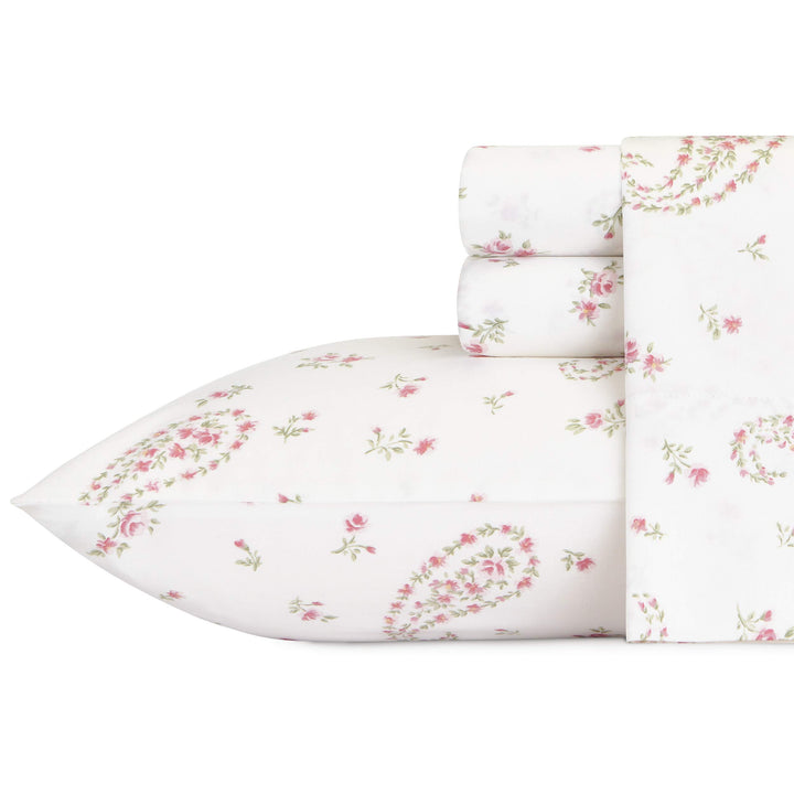 Laura Ashley Home Satin Collection Bettlaken-Set – 100% Baumwolle, seidig-glatter und leuchtender Gl