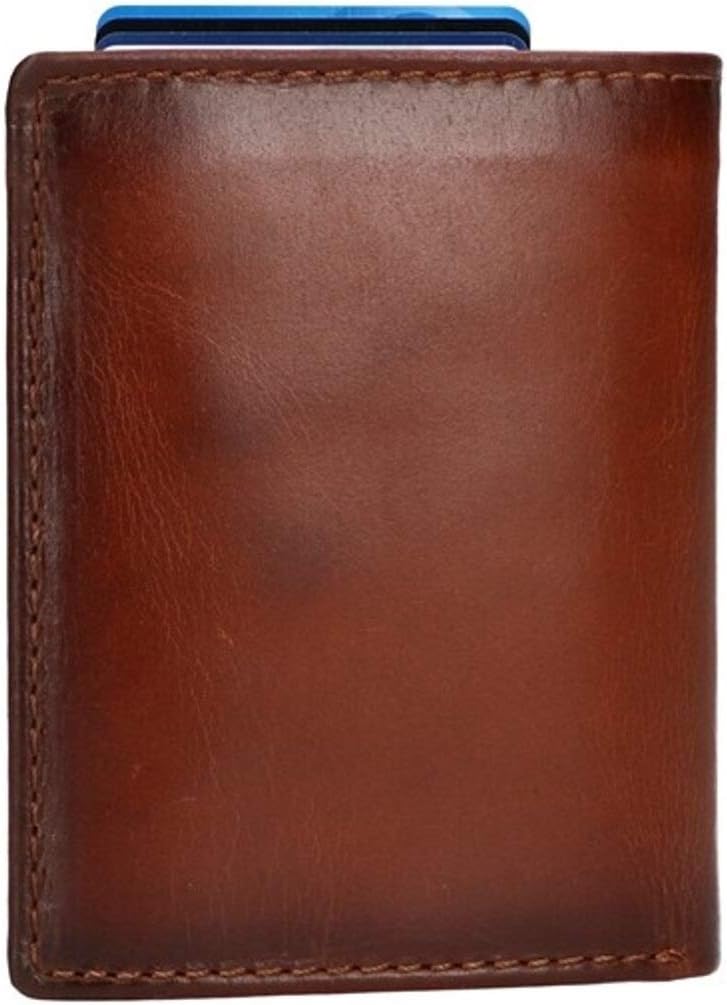 LD Leder- Geldbörse Geldbeutel mit Cardprotector RFID schwarz braun 09 x 11,3 x 2,5 cm (braun), Brau
