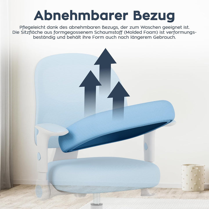 MARK ADLER Junior 5.0 Blue | Kinder Schreibtischstuhl Ergonomischer Bürostuhl Kinderdrehstuhl Jugend