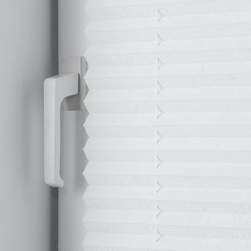 OBdeco Plissee Rollo Klemmfix ohner Bohren lichtdurchlässig Crushed Optik Faltrollo für Fenster und