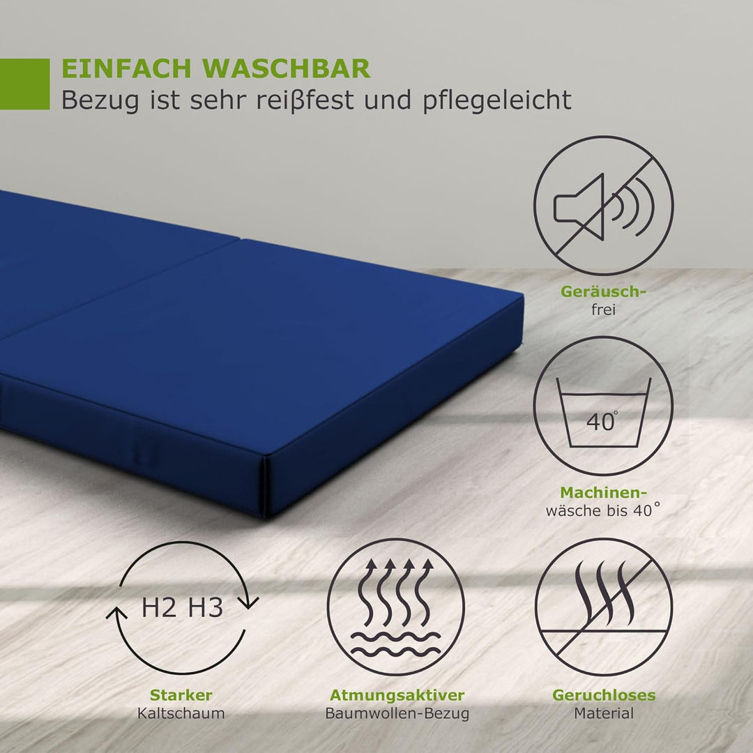 SHOGAZI Klappmatratze 70x200 x 12 cm, Gästematratze klappbar Made in Germany, Faltmatratze VERGLEICH