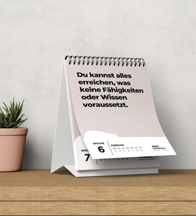 Demotivierender Tischkalender 2025 | 52 Wochen mit 52 unmotivierendenden Sprüchen Träume nicht dein