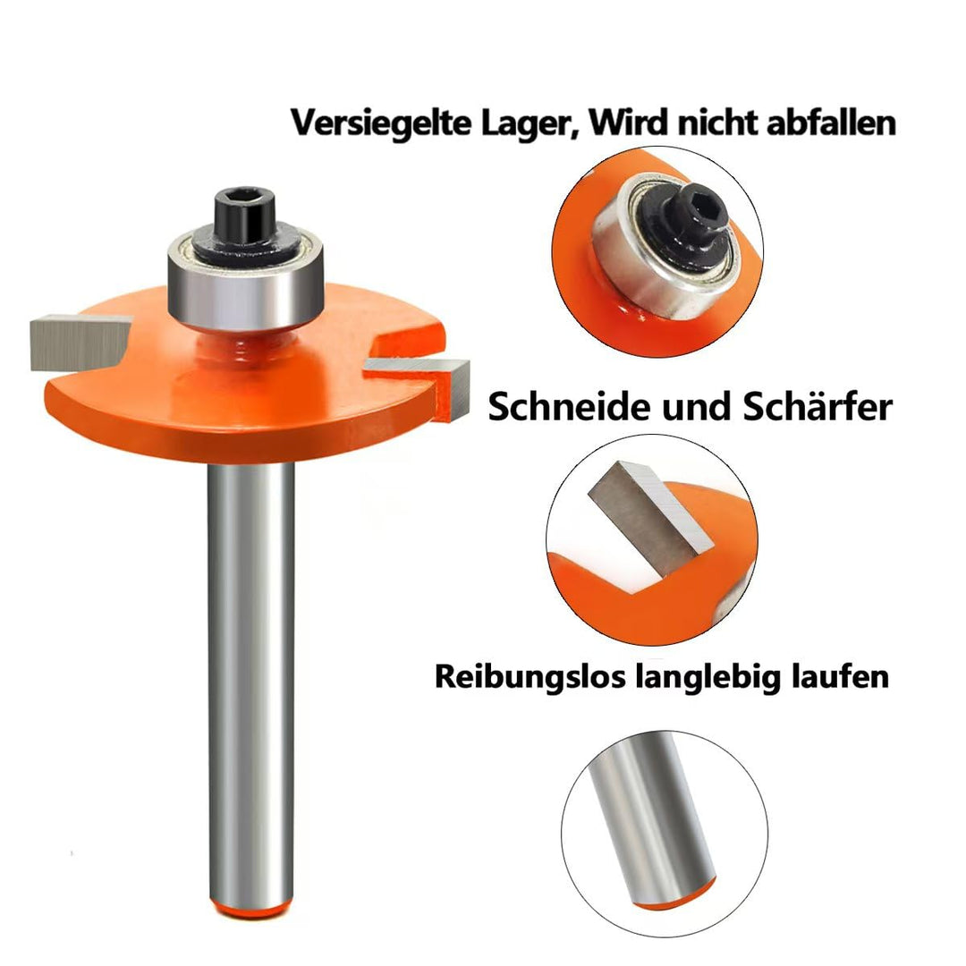 ScheibennutfräSer 8mm Schaft, 4mm Schnitttiefe Nutfräser, mit 2 Einstellbaren Lager, Fräser für Ober