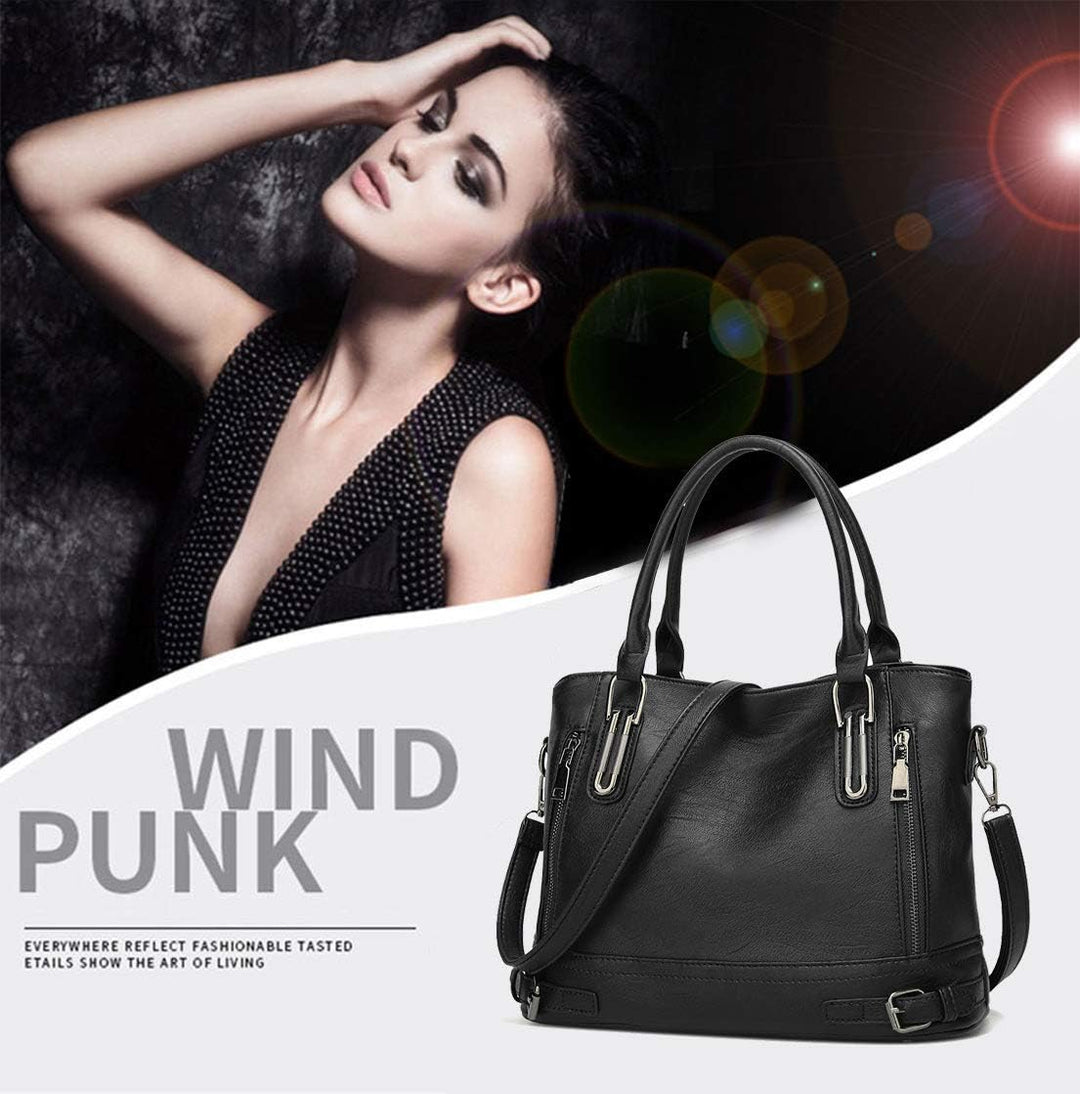 BUKESIYI Damen Tasche Handtasche Umhängetasche Schultertasche Frauen Kulturbeutel Weekender Klein PU