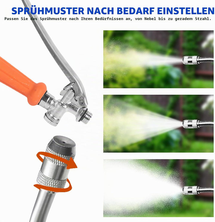 Sprühstab-Ersatz aus Metall 73 cm- Verstellbarer Ersatz-Universal-Sprühstab mit Messing-Widerhaken,