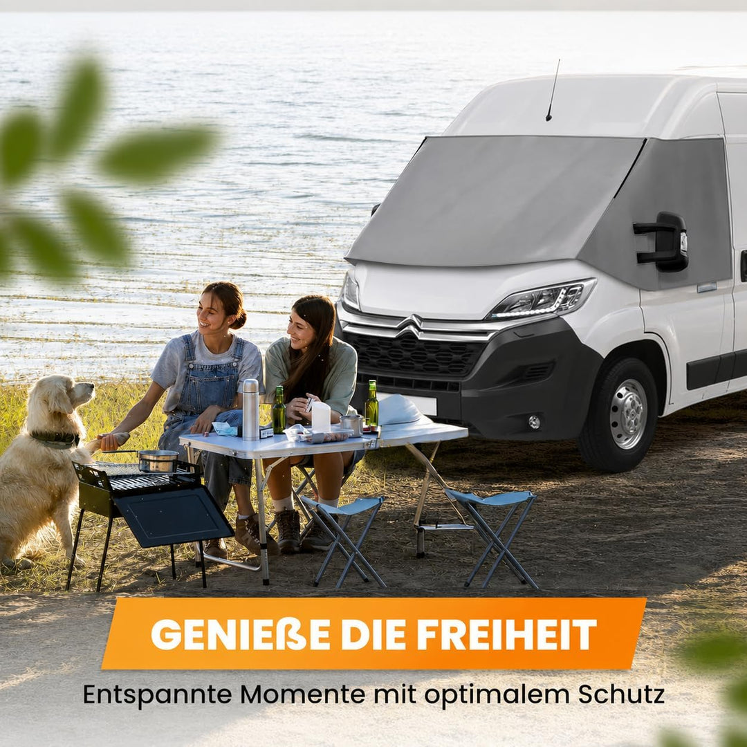 FIAT Ducato Frontscheibenabdeckung – hochwertige, wetterfeste Thermomatte aussen mit effektivem Sonn