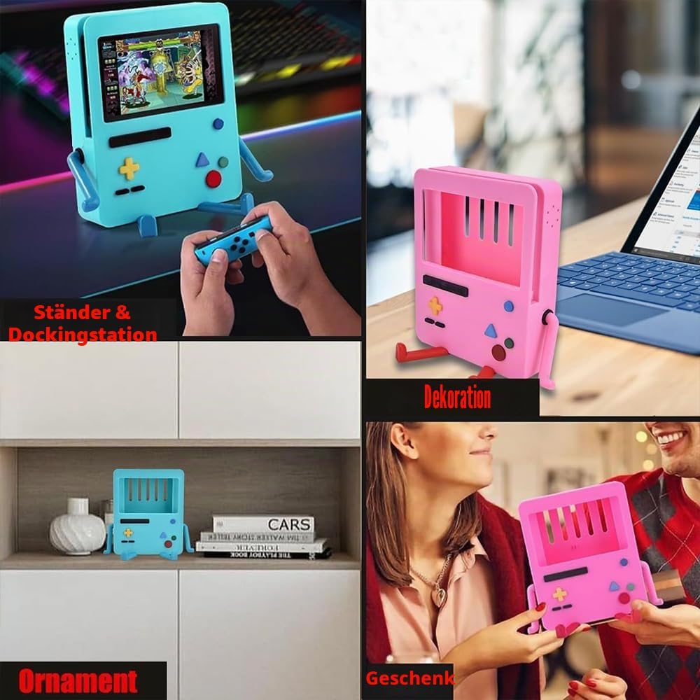 Ständer für Nintendo Switch Zubehör, Cartoon Niedlich, Spiele Console Cover Schutzhülle für Switch P