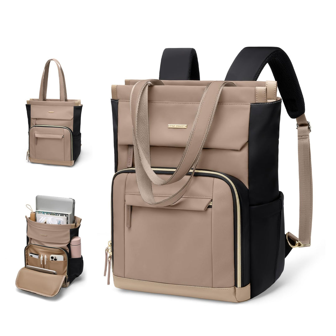 Rucksack Damen, Laptop Rucksack 16 Zoll, Tote Bag Arbeitstasche Backpack Women Gross, Rucksäcke Eleg