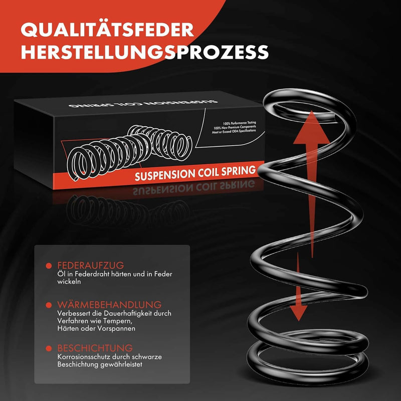 Frankberg 2x Federn Fahrwerksfeder Vorderachse Kompatibel mit C30 1.6L Schrägheck 2006-2012 Replace