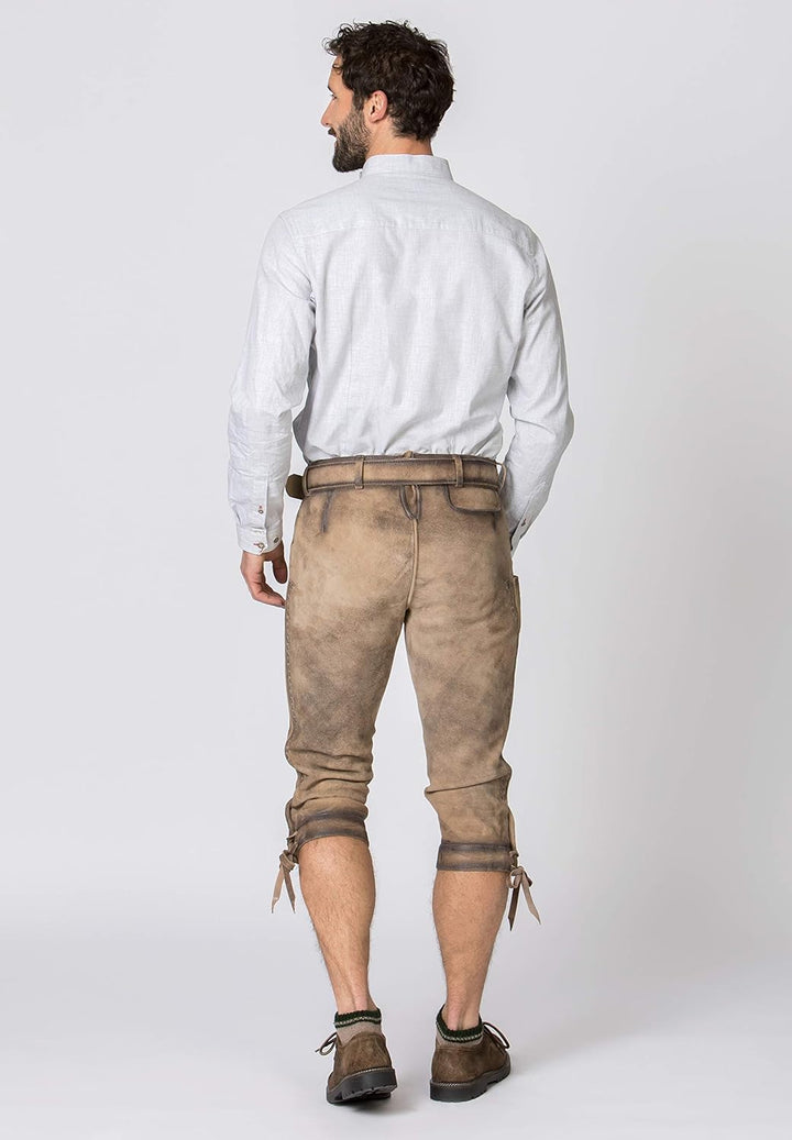 Stockerpoint Siggi2 Herren Trachtenlederhose, Havanna Gespeckt
