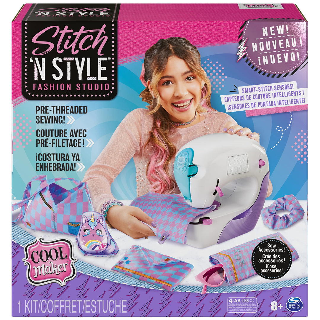 Cool MAKER Stich n Style Fashion Studio - Einfach Nähen ohne einfädeln, Nähmaschine mit 6 Projekten