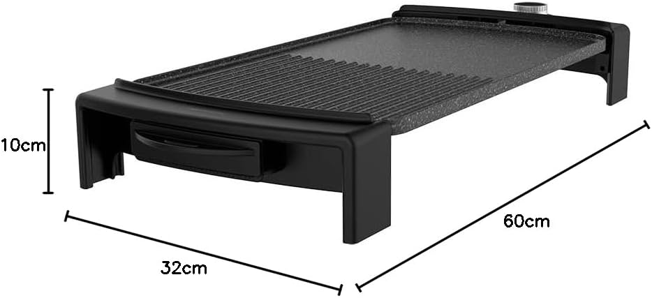 Cecotec elektrischer Grillplatte TASTY&GRILL 2500 RockWater MixGrill Hochwertiger mit 2150 W,