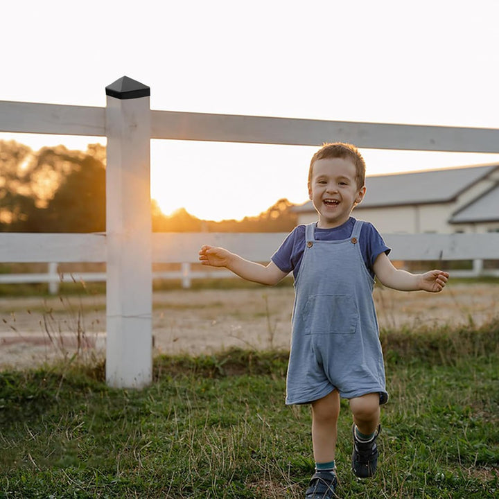 Pfostenkappen, 10 Stück Zaunpfahlkappe, Pfostenkappe, 10x10cm Zaun Pfosten Kappen, Zaunpfostenaufsät