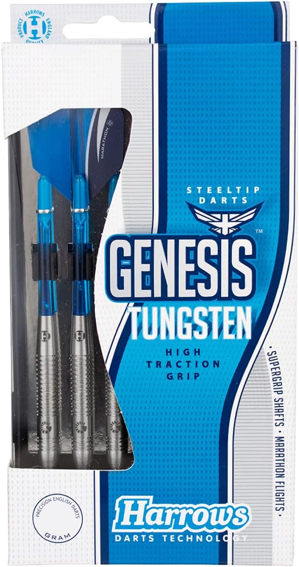 Harrows Genesis Dartpfeile aus Wolfram 22 g silber, 22 g silber